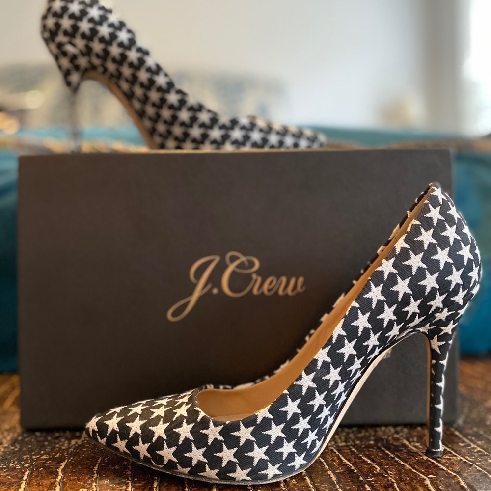 J.Crew Roxie Houndstooth Pumps - Stars